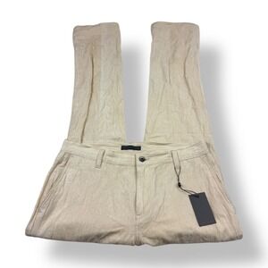 John Varvatos Men's Beige Corduroy Straight Leg Pants Size 32x33 NWT